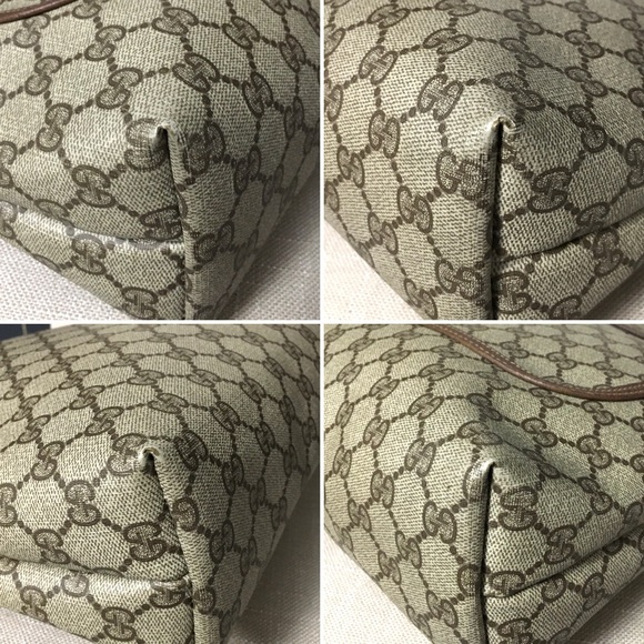 Gucci authentic brown monogram coated canvas tote bag - Picture 13 of 15